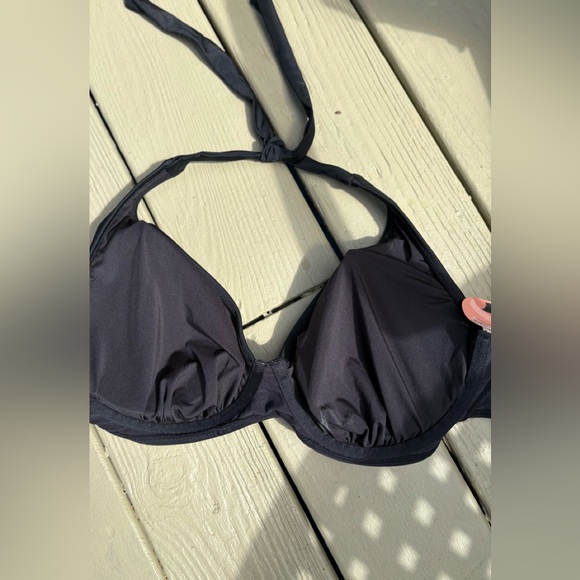 NWT SHAPERMINT Black Halter Underwire Swim Top, Size: XL - Picture 4 of 9